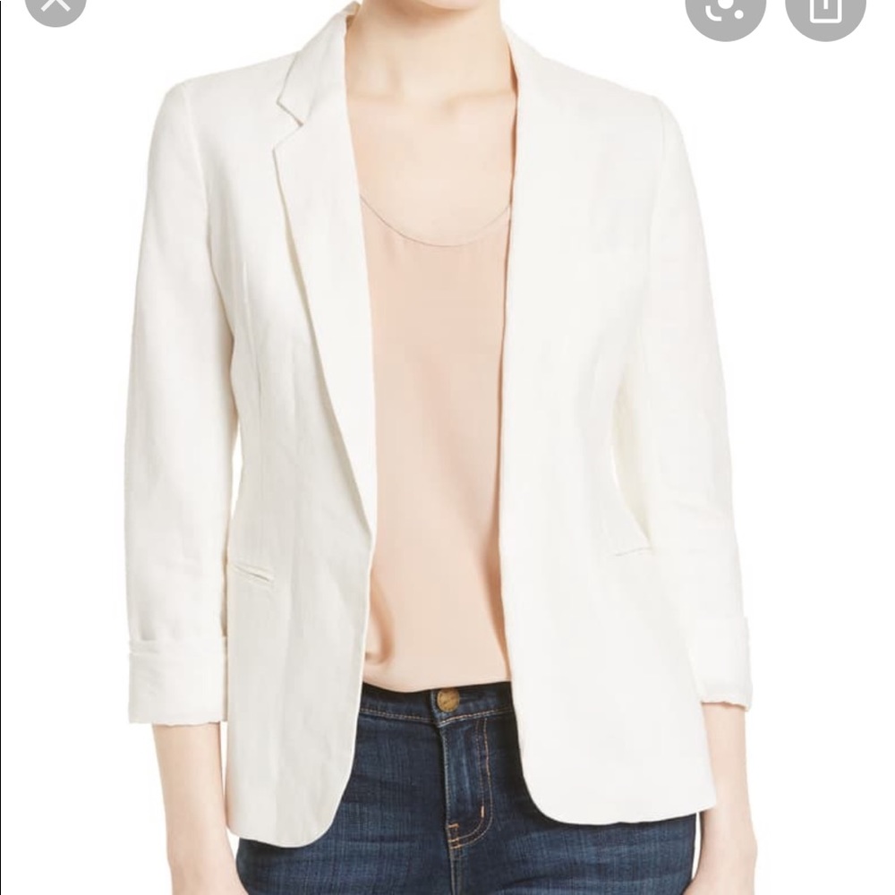Joie Mehira White Blazer